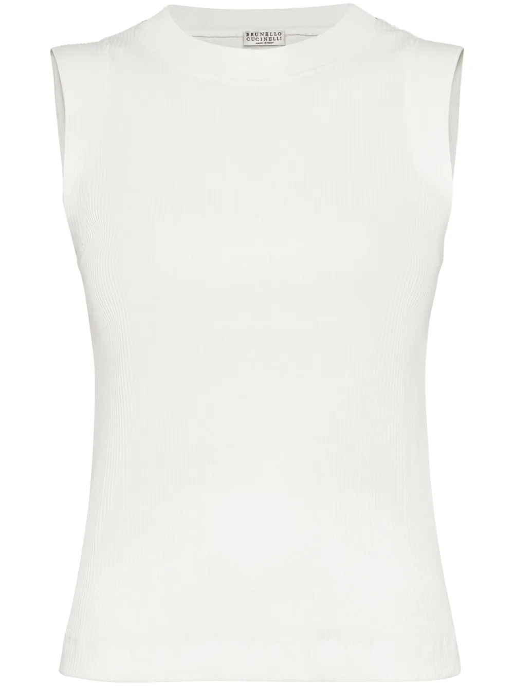 Топ узкого кроя без рукавов Brunello Cucinelli, белый
Топ узкого кроя без рукавов Brunello Cucinelli, белый