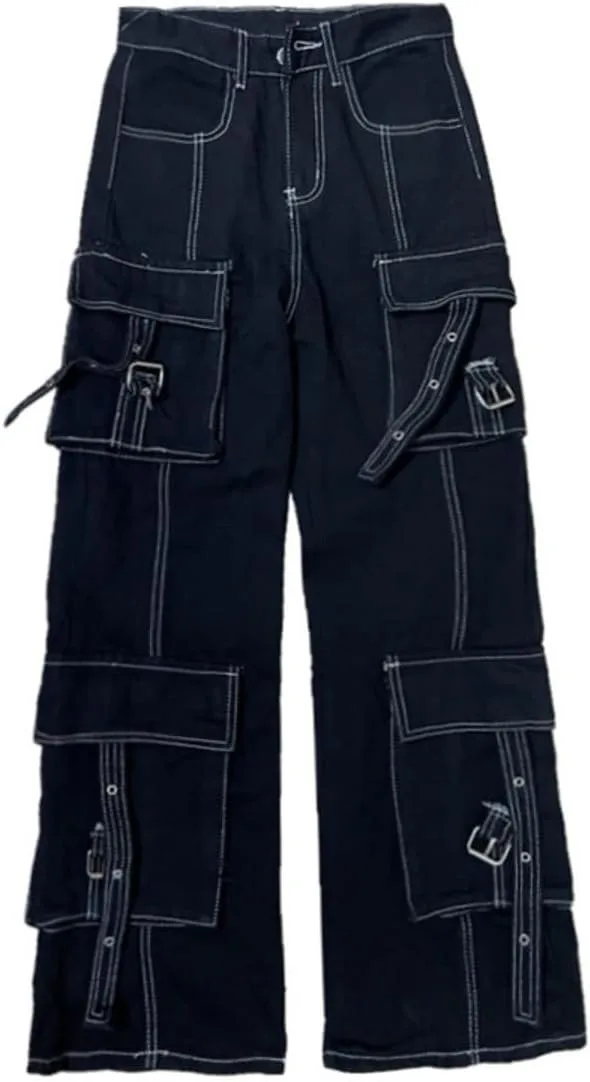 Брюки-карго для женщин Y2K с высокой талией и карманами Hesaco
Брюки-карго для женщин Y2K с высокой талией и карманами Hesaco