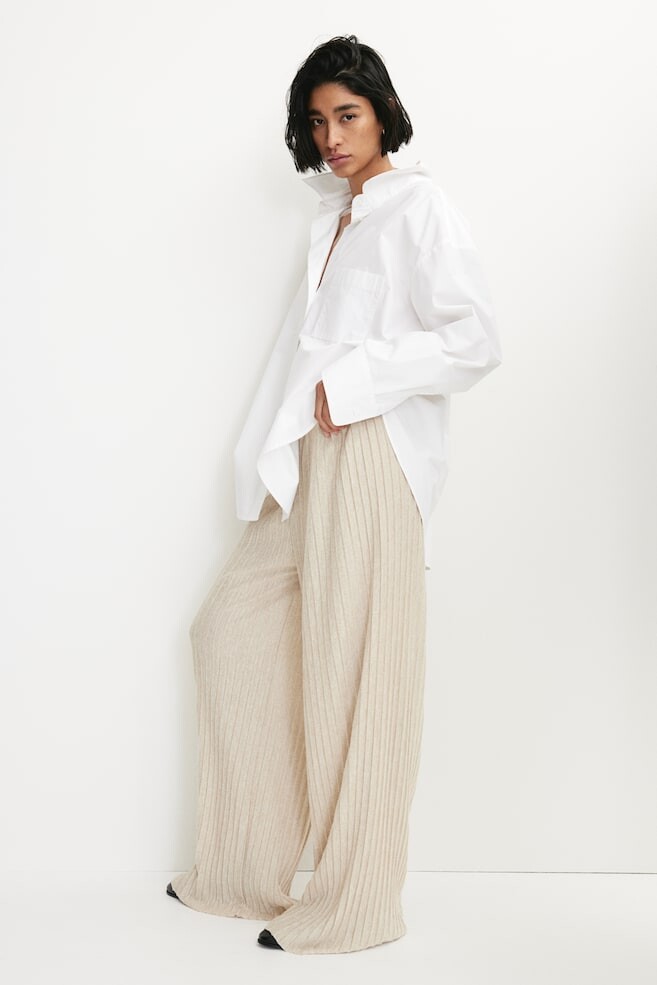 Брюки косой вязки H&M, бежевый
Брюки косой вязки H&M, бежевый