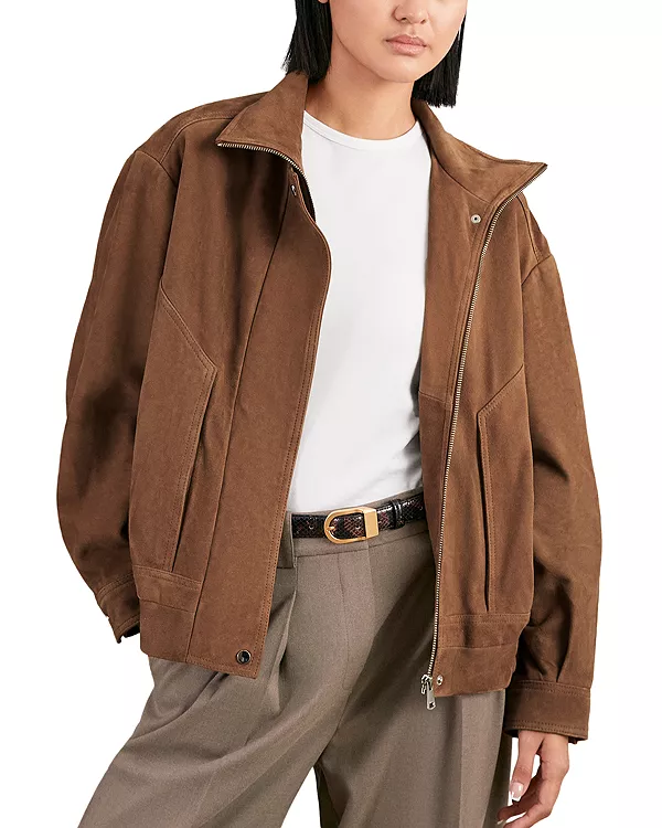 Замшевая куртка Киары Reiss, бежевый
Замшевая куртка Киары Reiss, бежевый