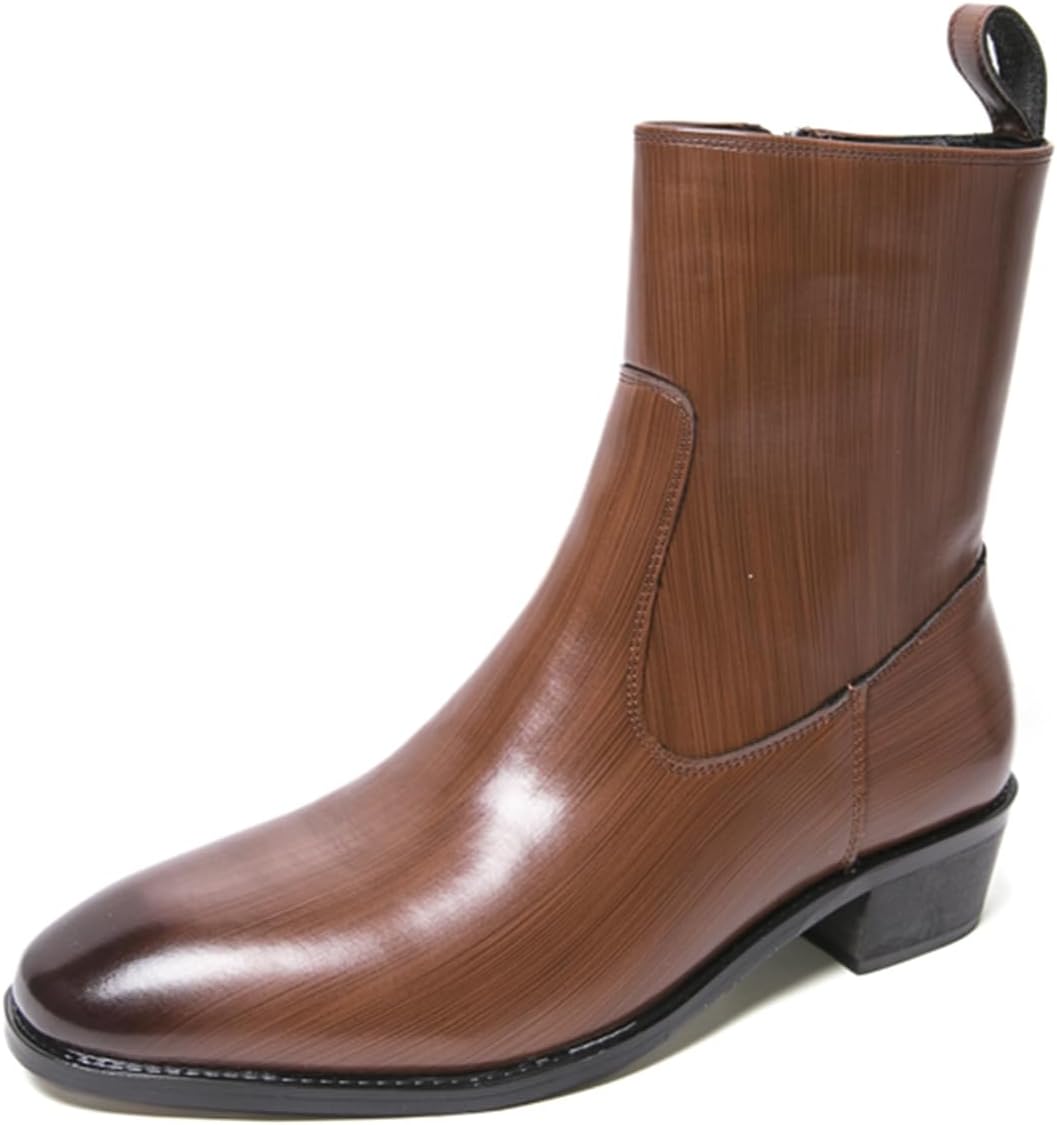 Мужские ботинки TIXEWSJH Chelsea из натуральной кожи с низким массивным каблуком, на молнии сбоку, с квадратным носком, легкие, с мягкой эластичной подошвой, повседневные туфли для выпускного, свадьбы, офиса и вождения, коричневый
Мужские ботинки TIXEWSJH Chelsea из натуральной кожи с низким массивным каблуком, на молнии сбоку, с квадратным носком, легкие, с мягкой эластичной подошвой, повседневные туфли для выпускного, свадьбы, офиса и вождения, коричневый