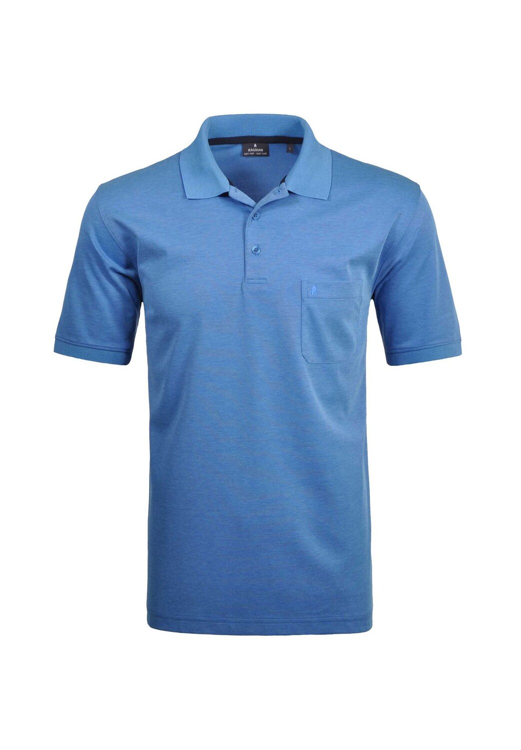 Мужская рубашка-поло - верх, футболка-поло мягкой вязки, смесовый хлопок, нагрудный карман, планка на пуговицах, короткая, однотонная RAGMAN, светло-синий
Мужская рубашка-поло - верх, футболка-поло мягкой вязки, смесовый хлопок, нагрудный карман, планка на пуговицах, короткая, однотонная RAGMAN, светло-синий