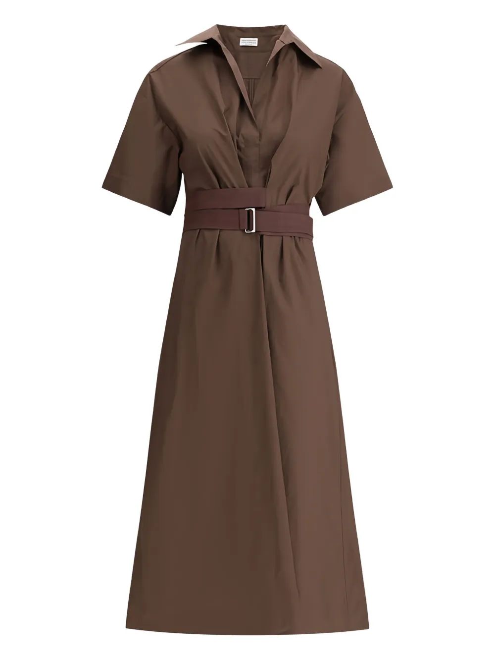 Платье миди из хлопка с поясом Brunello Cucinelli, коричневый
Платье миди из хлопка с поясом Brunello Cucinelli, коричневый