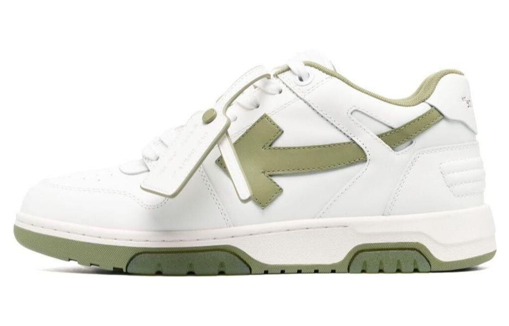 Кроссовки мужские Off-White Out Of Office, белый / темно - зеленый 
Кроссовки мужские Off-White Out Of Office, белый / темно - зеленый