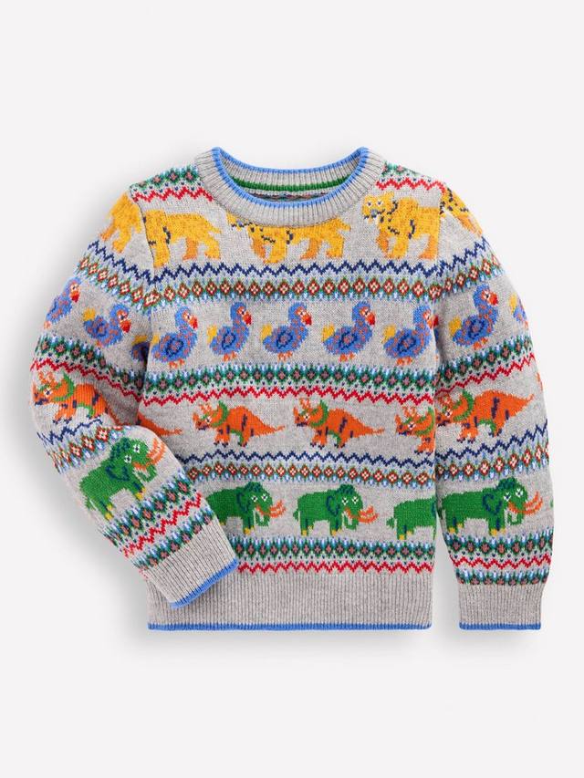 Детский джемпер из шерстяной смеси Mini Boden, Grey Marl Animals
Детский джемпер из шерстяной смеси Mini Boden, Grey Marl Animals