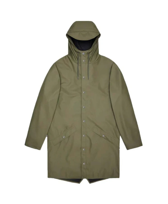 Водонепроницаемая длинная куртка с капюшоном Rains, зеленый
Водонепроницаемая длинная куртка с капюшоном Rains, зеленый