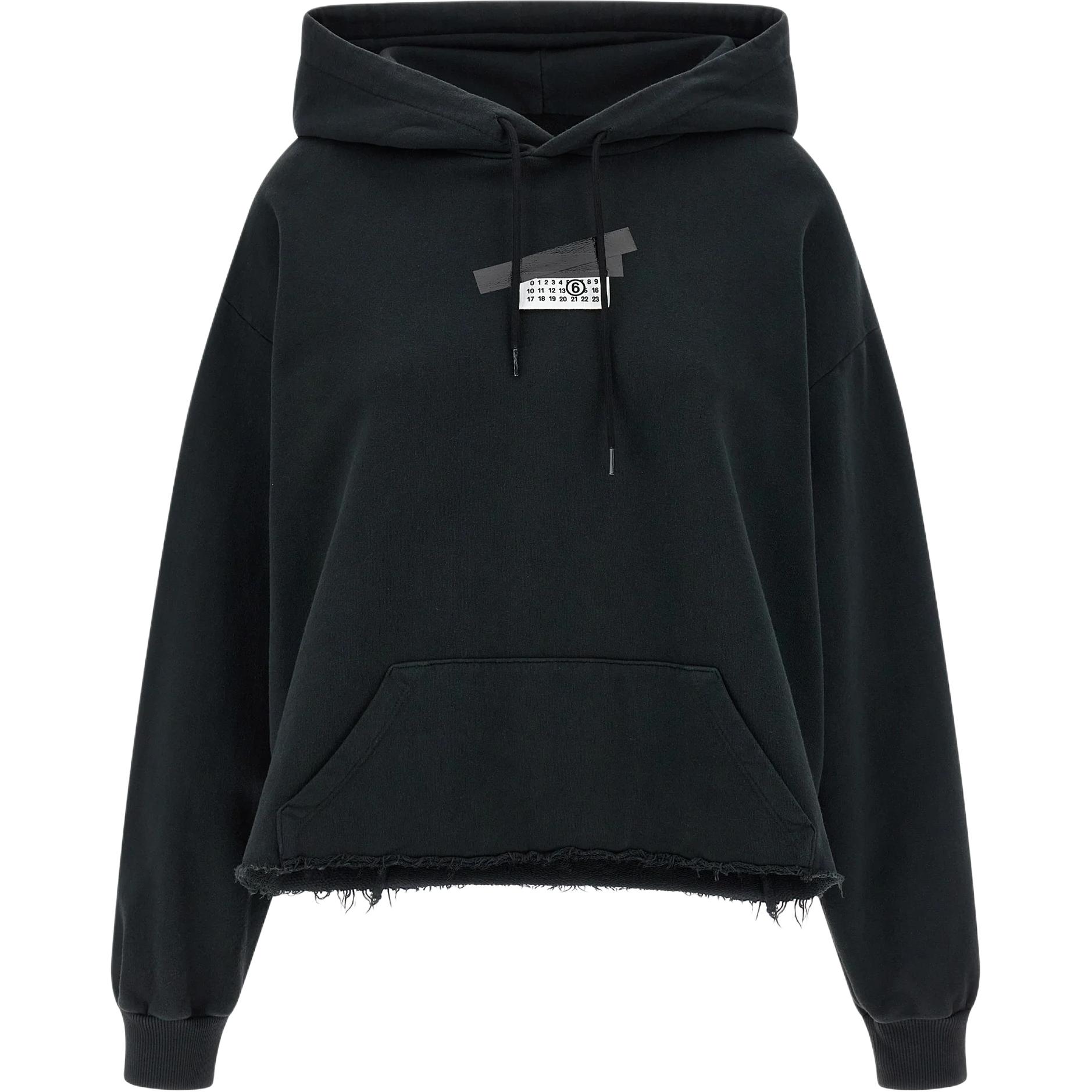 Толстовка с капюшоном из марли с бахромой Mm6 Maison Margiela, черный
Толстовка с капюшоном из марли с бахромой Mm6 Maison Margiela, черный