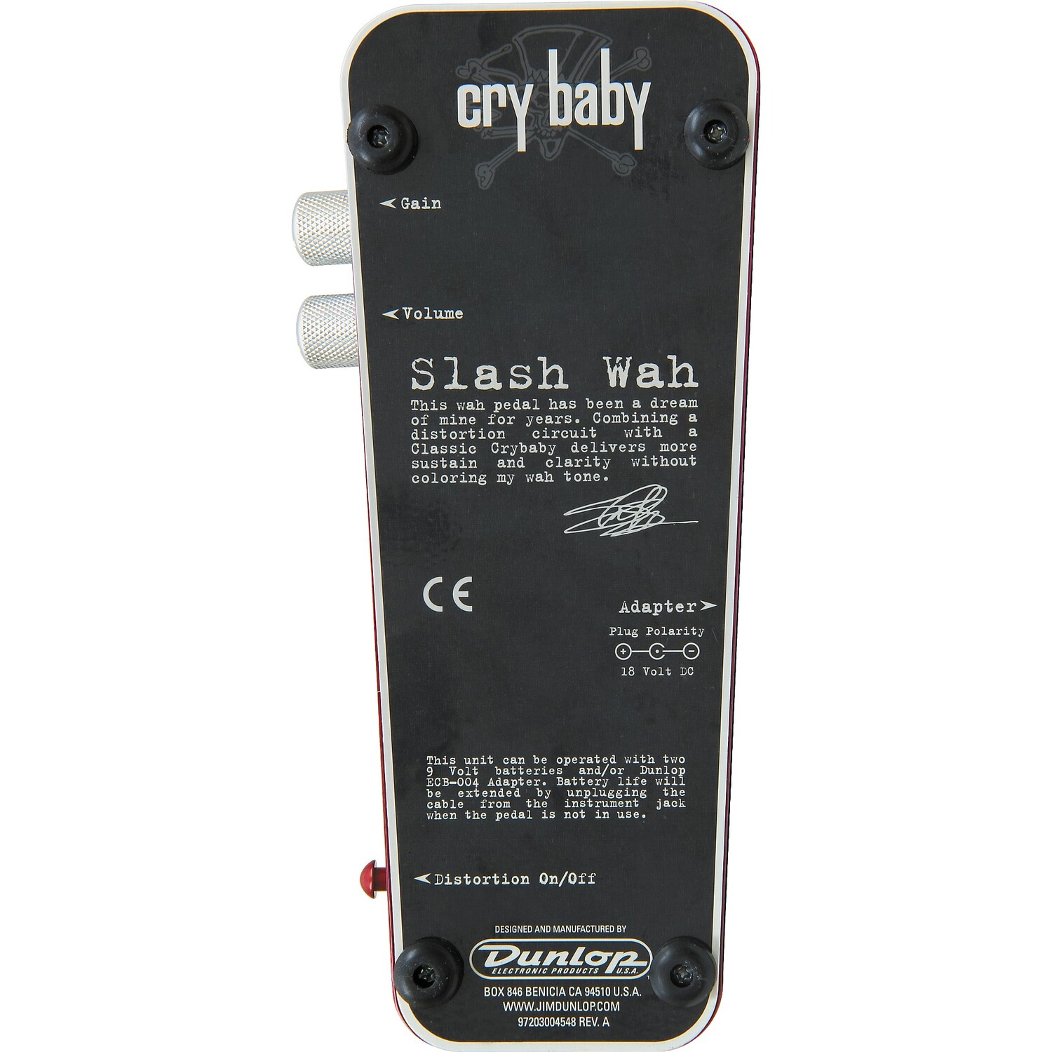 Педаль вау Dunlop SW95 Slash Cry Baby
Педаль вау Dunlop SW95 Slash Cry Baby