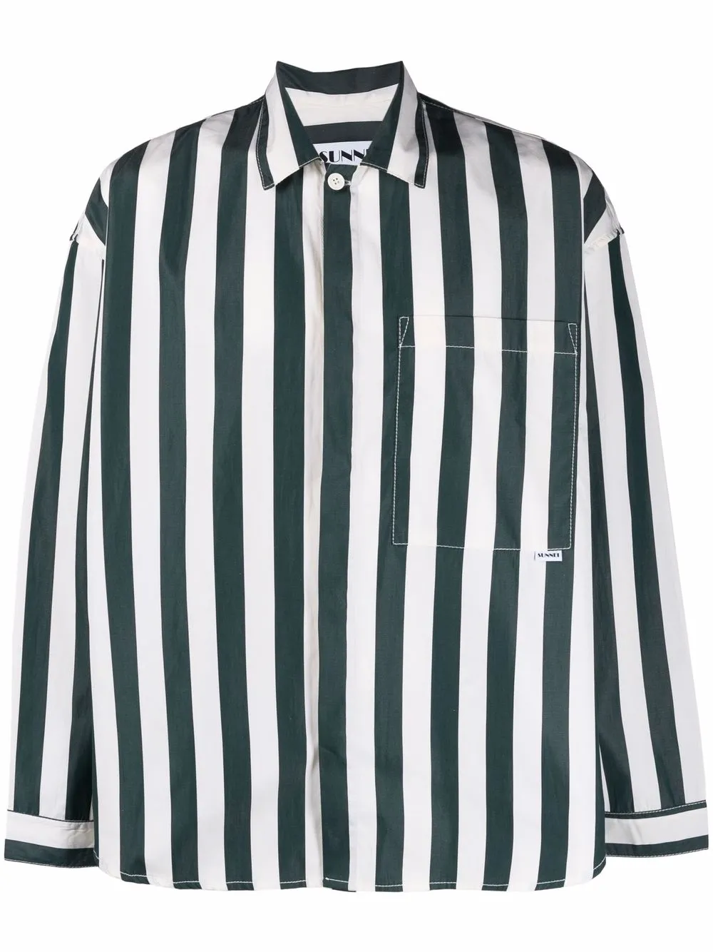 Полосатая рубашка свободного кроя Sunnei, зеленый
Полосатая рубашка свободного кроя Sunnei, зеленый