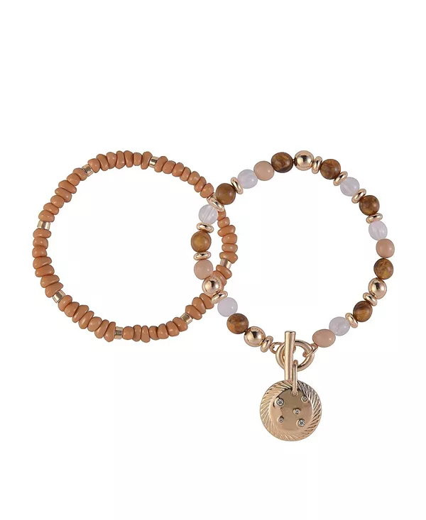 Комплект из 2 браслетов с бусинами золотистого и коричневого оттенков Rachel Rachel Roy, brown
Комплект из 2 браслетов с бусинами золотистого и коричневого оттенков Rachel Rachel Roy, brown