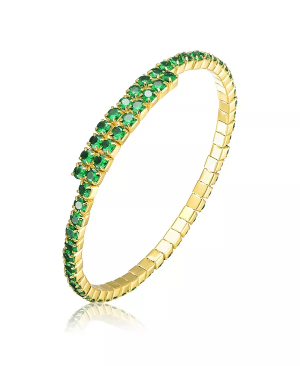 Теннисный браслет с цветным кубическим цирконием Rachel Glauber, green
Теннисный браслет с цветным кубическим цирконием Rachel Glauber, green