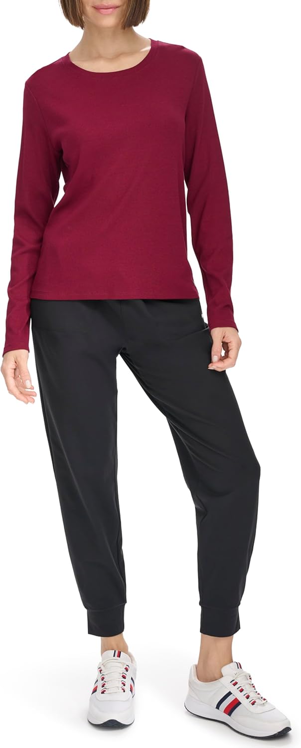 Женская рубашка Tommy Hilfiger с круглым вырезом и длинными рукавами в рубчик, Beet Red
Женская рубашка Tommy Hilfiger с круглым вырезом и длинными рукавами в рубчик, Beet Red