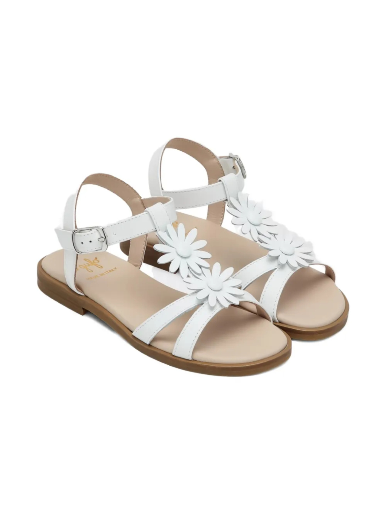 Босоножки с цветочной аппликацией Il Gufo, белый
Босоножки с цветочной аппликацией Il Gufo, белый