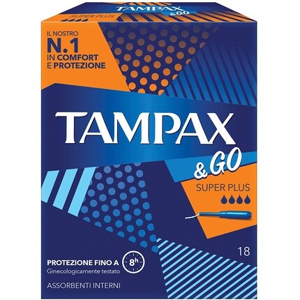 Тампоны Tampax & Go Super Plus, 18 шт.
Тампоны Tampax & Go Super Plus, 18 шт.