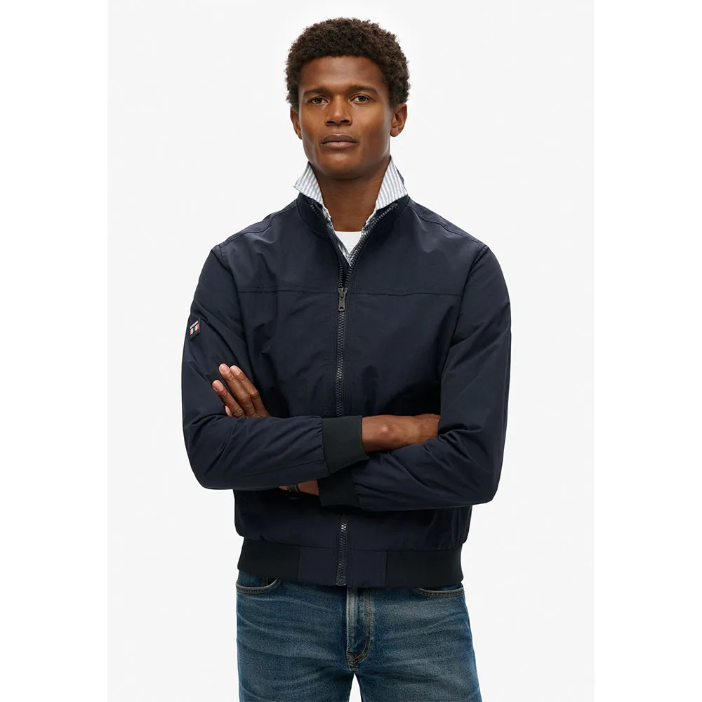 Куртка Superdry Nylon Harrington, синий 
Куртка Superdry Nylon Harrington, синий