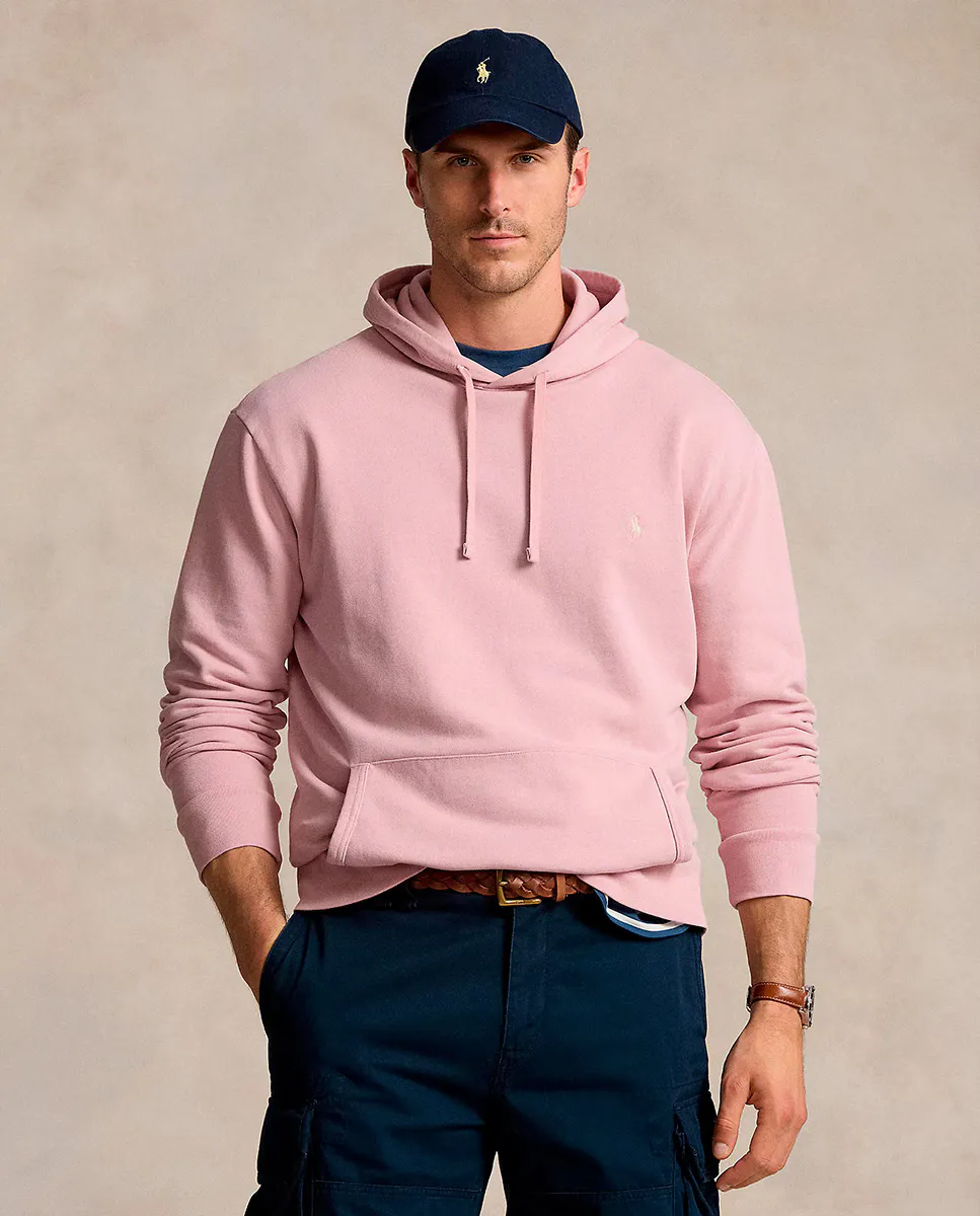 Мужская хлопковая толстовка с капюшоном больших размеров Polo Ralph Lauren, розовый
Мужская хлопковая толстовка с капюшоном больших размеров Polo Ralph Lauren, розовый