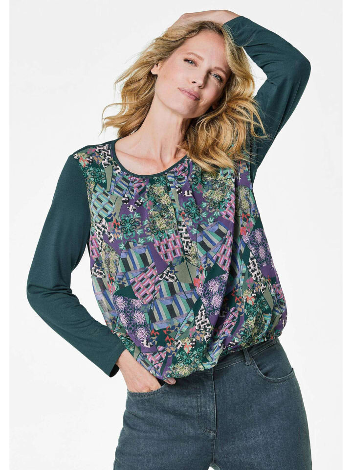 Блуза GOLDNER nshirt, цвет dunkelgrün/gemustert
Блуза GOLDNER nshirt, цвет dunkelgrün/gemustert