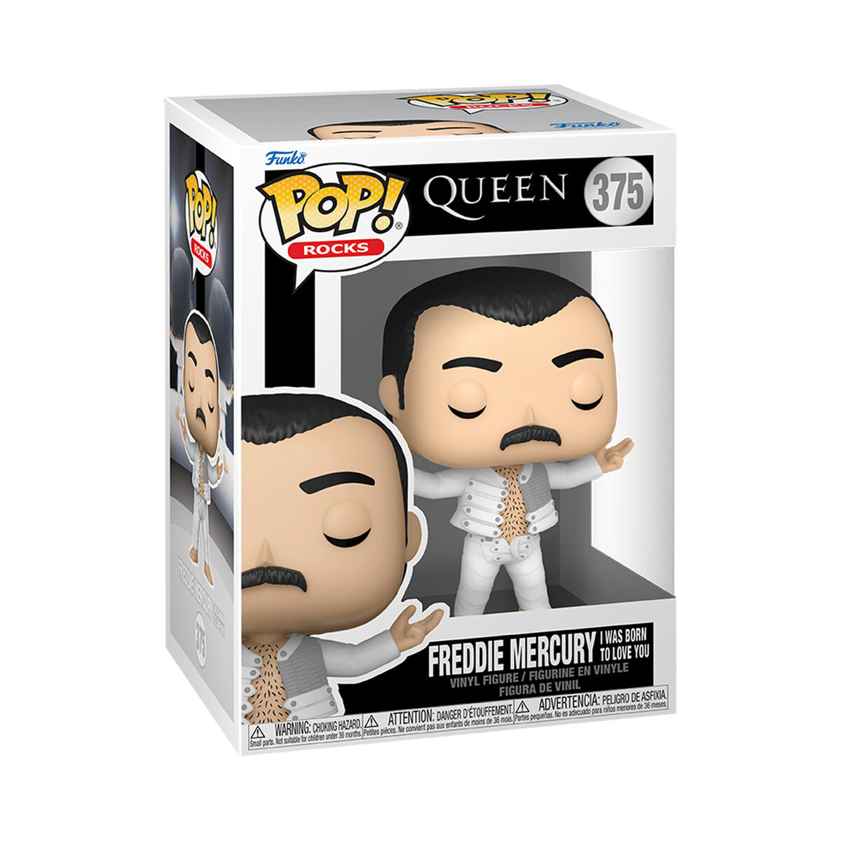 Funko POP! Скалы, коллекционная фигурка, Queen, Фредди Меркьюри, 375