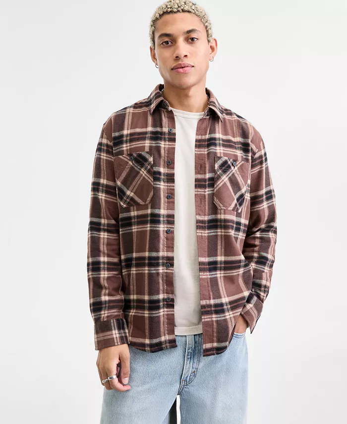 Мужская фланелевая рубашка Anthony с длинным рукавом в клетку Sun + Stone, коричневый
Мужская фланелевая рубашка Anthony с длинным рукавом в клетку Sun + Stone, коричневый