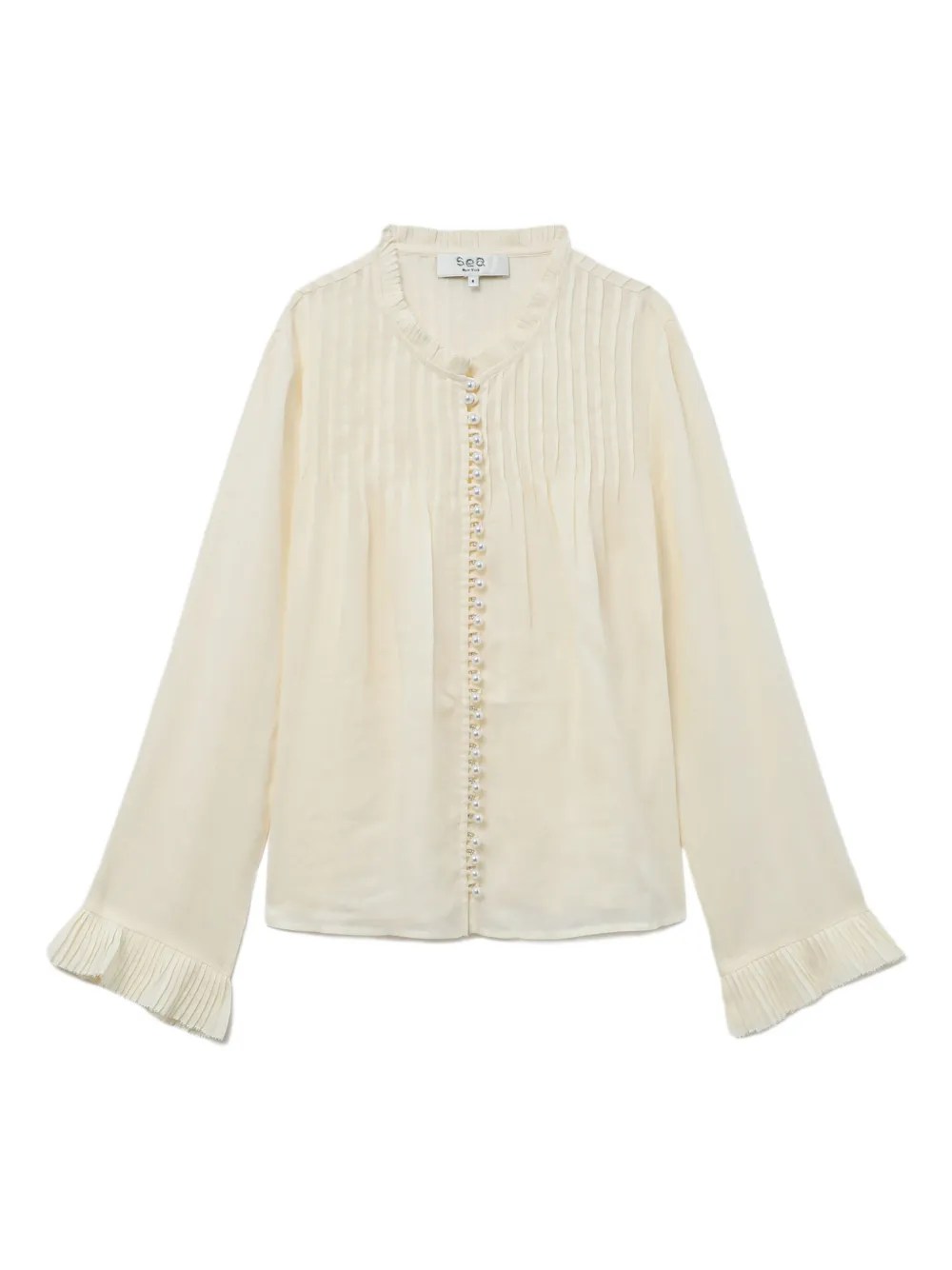 Блузка, украшенная жемчугом Sea, белый 
Блузка, украшенная жемчугом Sea, белый