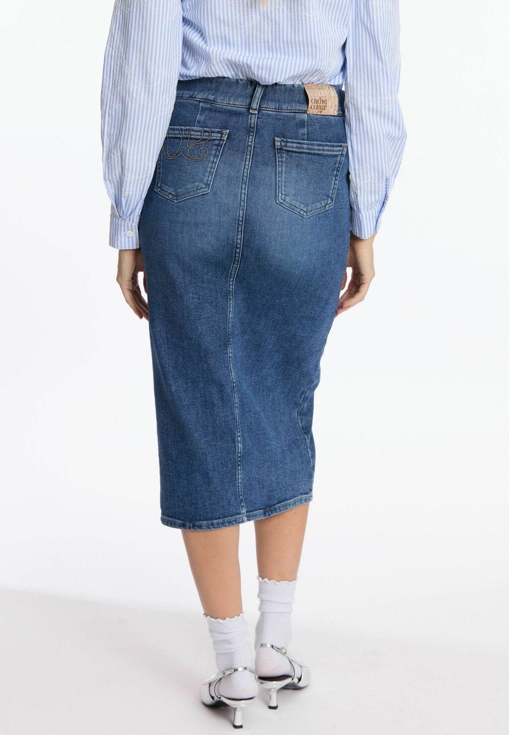 Юбка А-силуэта Cache Coeur, синий деним
Юбка А-силуэта Cache Coeur, синий деним