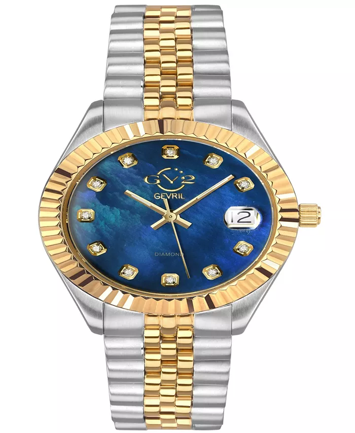 Женские часы Naples Swiss Quartz с двухцветным браслетом из нержавеющей стали, 34 мм Gevril
Женские часы Naples Swiss Quartz с двухцветным браслетом из нержавеющей стали, 34 мм Gevril