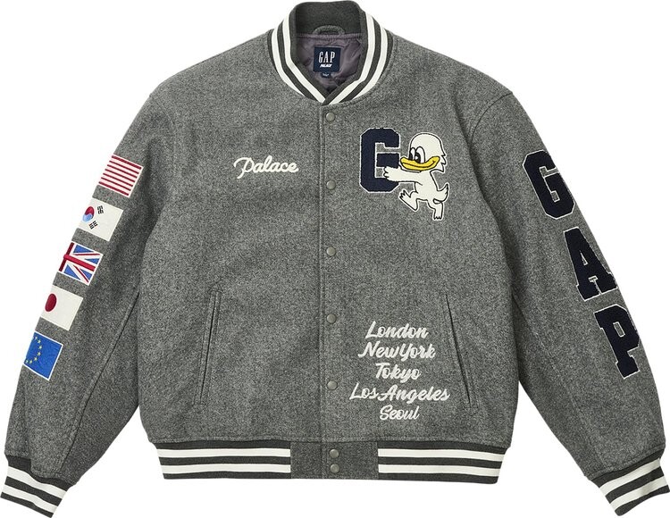 Куртка Palace x Gap Varsity 'Grey', серый 
Куртка Palace x Gap Varsity 'Grey', серый
