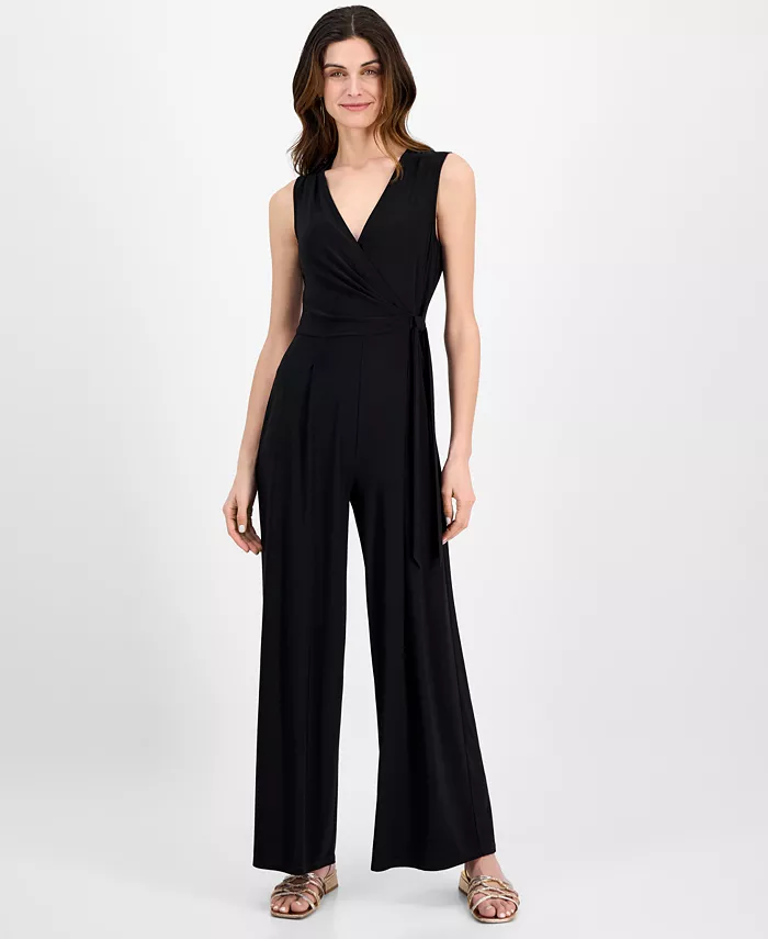 Женский классический комбинезон без рукавов с запахом и V-образным вырезом Anne Klein, черный
Женский классический комбинезон без рукавов с запахом и V-образным вырезом Anne Klein, черный