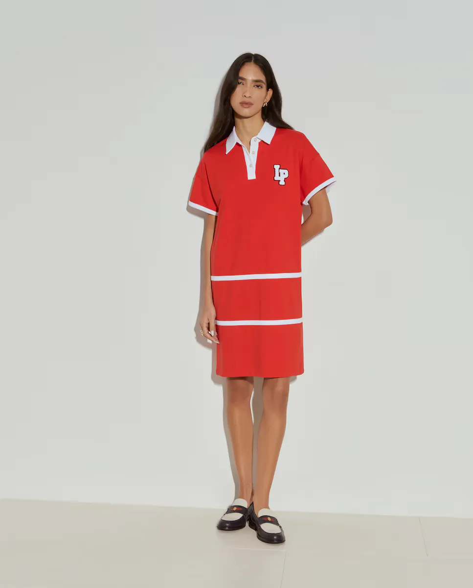 Поло-платье с коротким рукавом Lion of Porches, красный 
Поло-платье с коротким рукавом Lion of Porches, красный