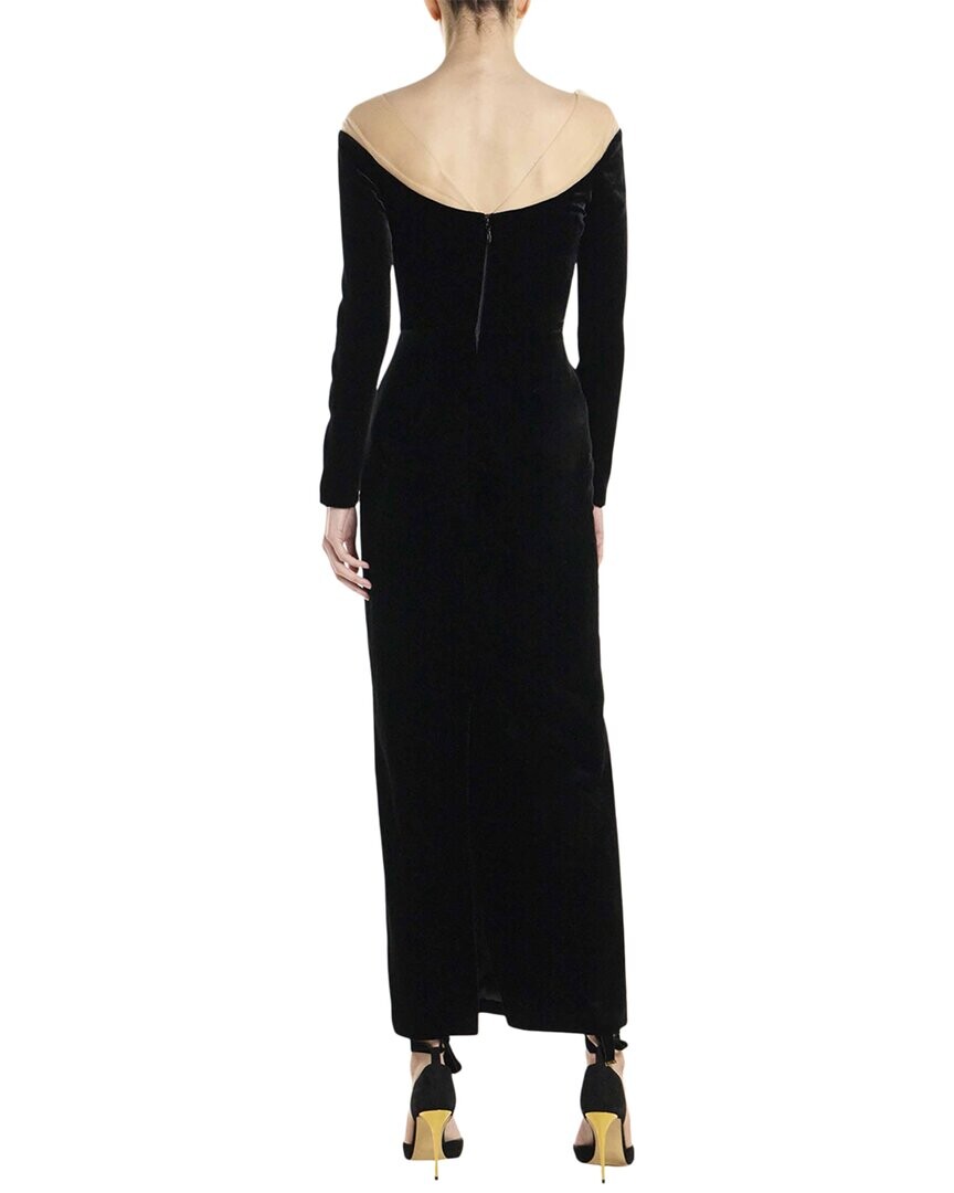 Monique Lhuillier Платье-колонна с открытыми плечами из смесового шелка, цвет Noir
Monique Lhuillier Платье-колонна с открытыми плечами из смесового шелка, цвет Noir