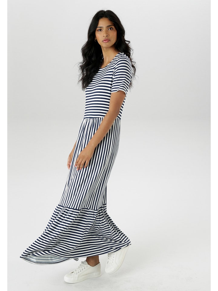 Длинное платье Aniston, темно-синий/белый
Длинное платье Aniston, темно-синий/белый