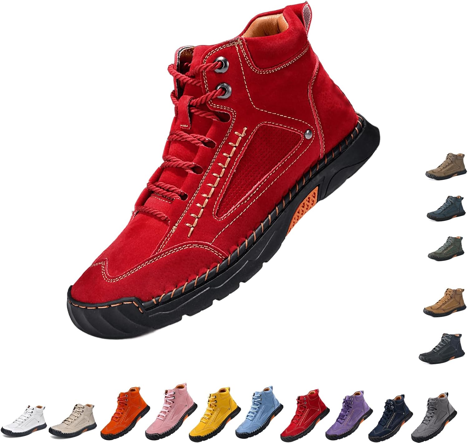 Мужские широкие кожаные ботинки Комфортные ручной работы походные ботинки с поддержкой свода стопы, водонепроницаемые ботинки с просторным носком Generic, красный
Мужские широкие кожаные ботинки Комфортные ручной работы походные ботинки с поддержкой свода стопы, водонепроницаемые ботинки с просторным носком Generic, красный