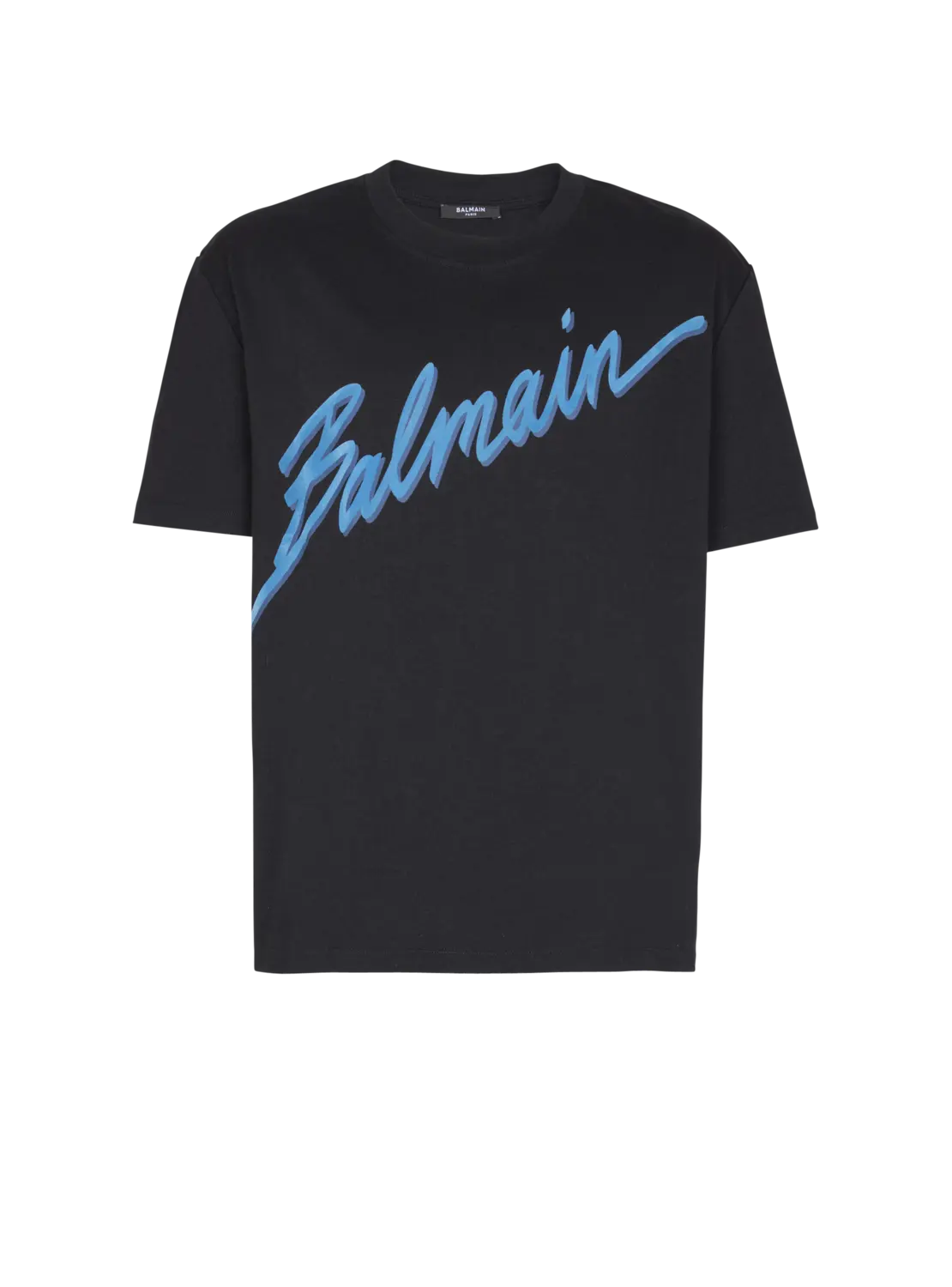 Флокированная футболка Balmain с логотипом, синий
Флокированная футболка Balmain с логотипом, синий