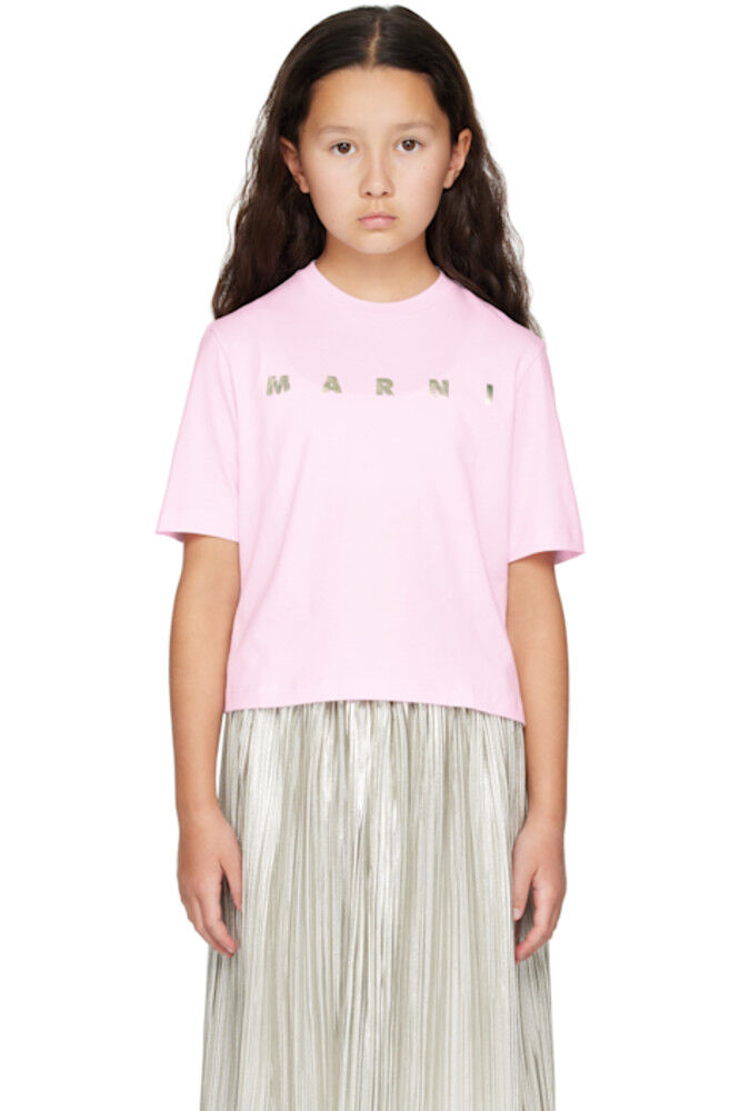 Детская розовая укороченная футболка Marni
Детская розовая укороченная футболка Marni