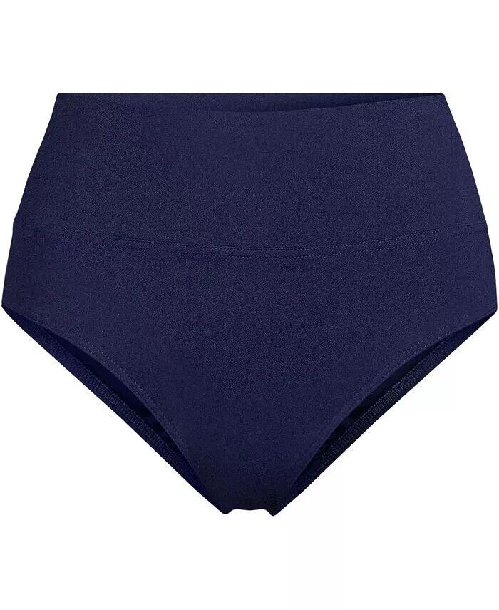 Женские плавки бикини с высокой талией, устойчивые к хлору, без защемлений Lands' End, синий
Женские плавки бикини с высокой талией, устойчивые к хлору, без защемлений Lands' End, синий