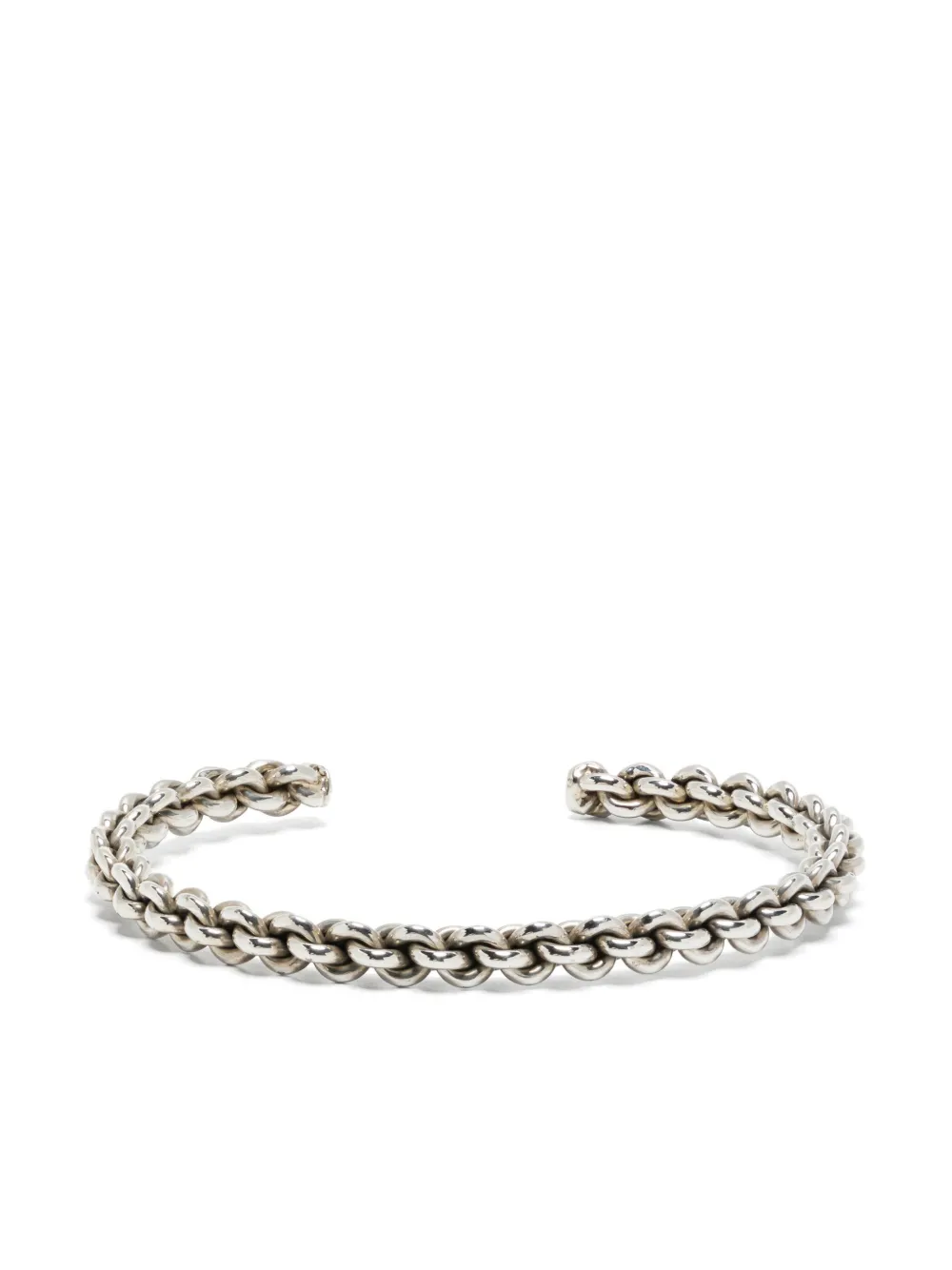 Плетеный браслет-кафф Obsidian, серебристый 
Плетеный браслет-кафф Obsidian, серебристый