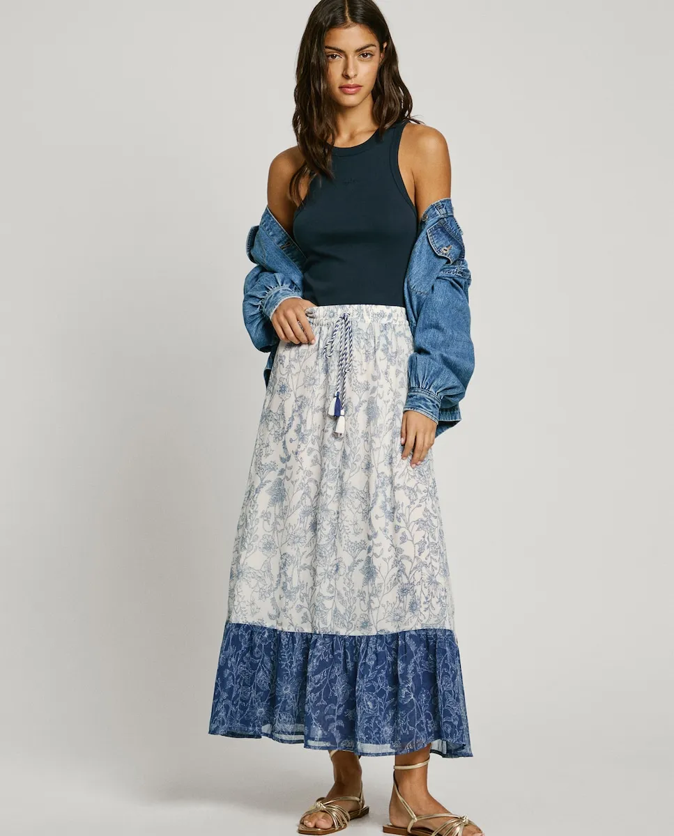 Юбка миди с цветочным принтом Pepe Jeans, синий
Юбка миди с цветочным принтом Pepe Jeans, синий