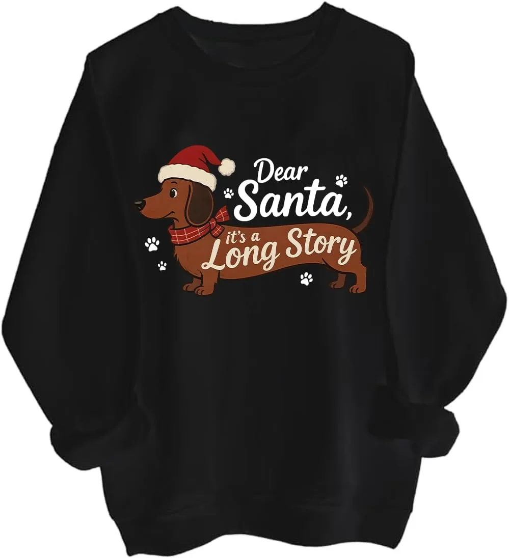 Свитшот с таксой Dear Santa It's A Long Story BTGRL
Свитшот с таксой Dear Santa It's A Long Story BTGRL