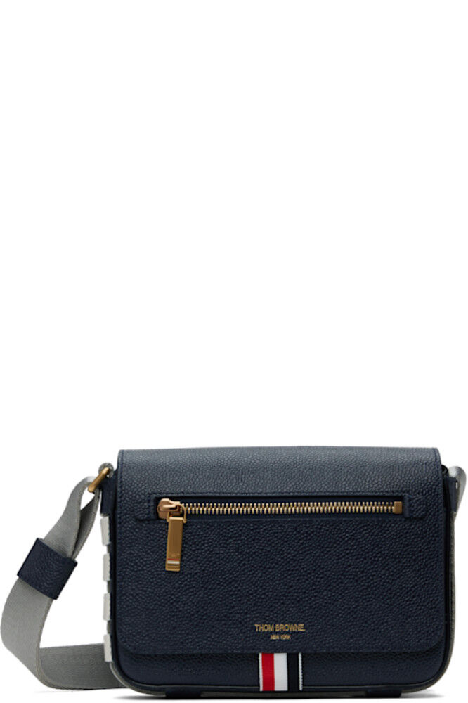 Сумка-репортер из ткани «Pebble Grain» синего цвета Thom Browne
Сумка-репортер из ткани «Pebble Grain» синего цвета Thom Browne