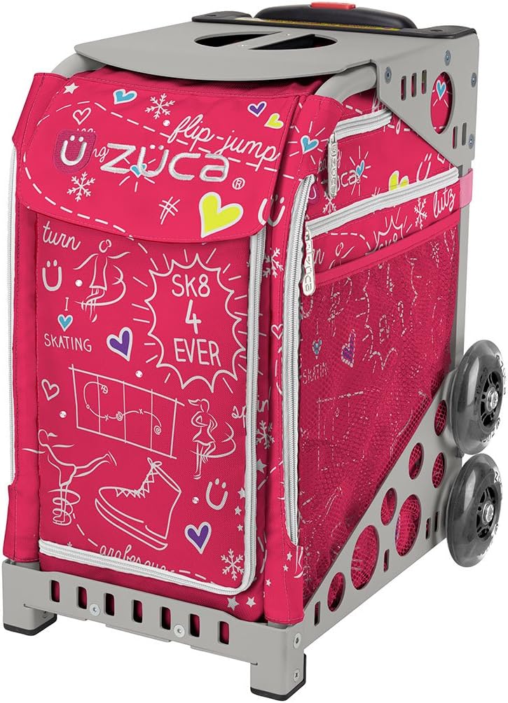Спортивная сумка Zuca Pink SK8 с серой рамой и мигающими колесами
Спортивная сумка Zuca Pink SK8 с серой рамой и мигающими колесами