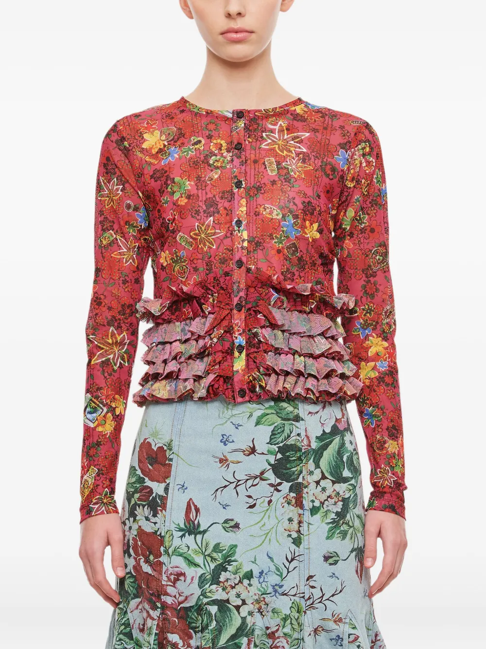 Кардиган с рюшами Molly Goddard, красный
Кардиган с рюшами Molly Goddard, красный