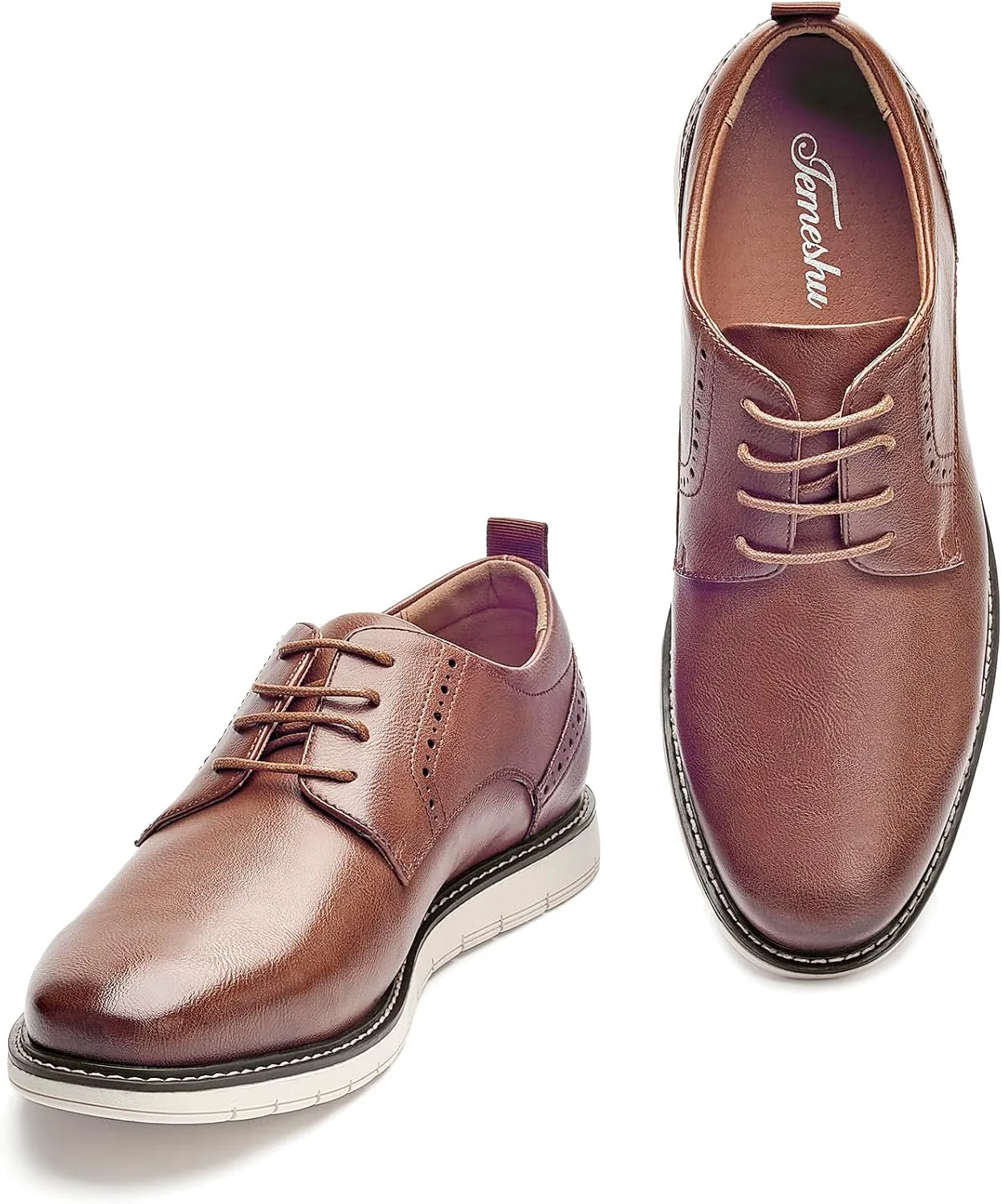 Мужские повседневные оксфорды с цельным носком, деловые формальные туфли, коричневые и черные Temeshu, коричневый
Мужские повседневные оксфорды с цельным носком, деловые формальные туфли, коричневые и черные Temeshu, коричневый