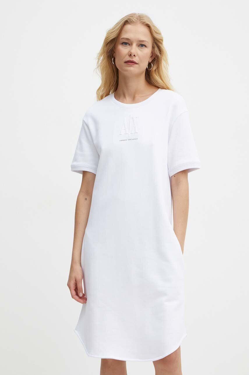 Платье Armani Exchange из хлопка, белый
Платье Armani Exchange из хлопка, белый