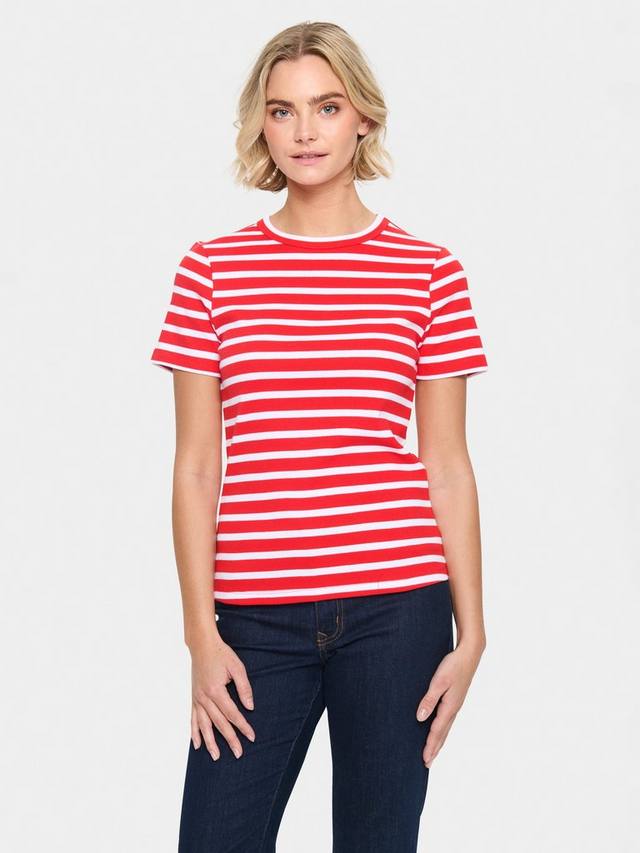 Богатая футболка из органического хлопка в полоску aster Saint Tropez, цвет Flame/White
Богатая футболка из органического хлопка в полоску aster Saint Tropez, цвет Flame/White