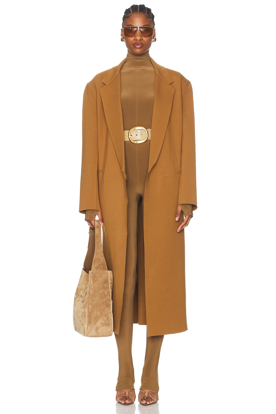 Двубортное пальто оверсайз до середины икры Norma Kamali, бронза
Двубортное пальто оверсайз до середины икры Norma Kamali, бронза