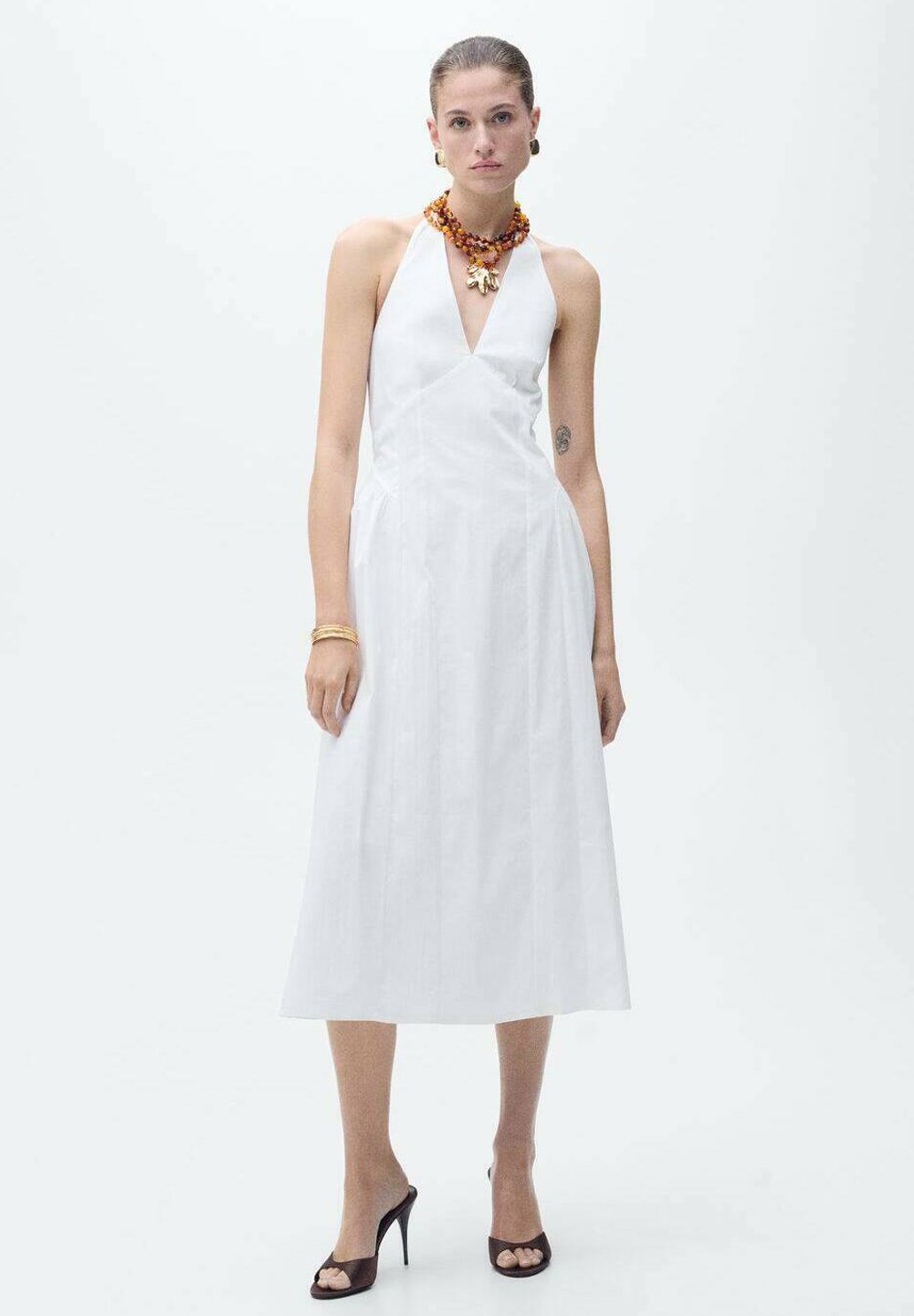 Повседневное платье Mango, кремовый
Повседневное платье Mango, кремовый