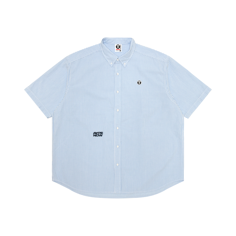 Рубашка *A Bathing APE с логотипом Moonface в полоску Aape, синий
Рубашка *A Bathing APE с логотипом Moonface в полоску Aape, синий