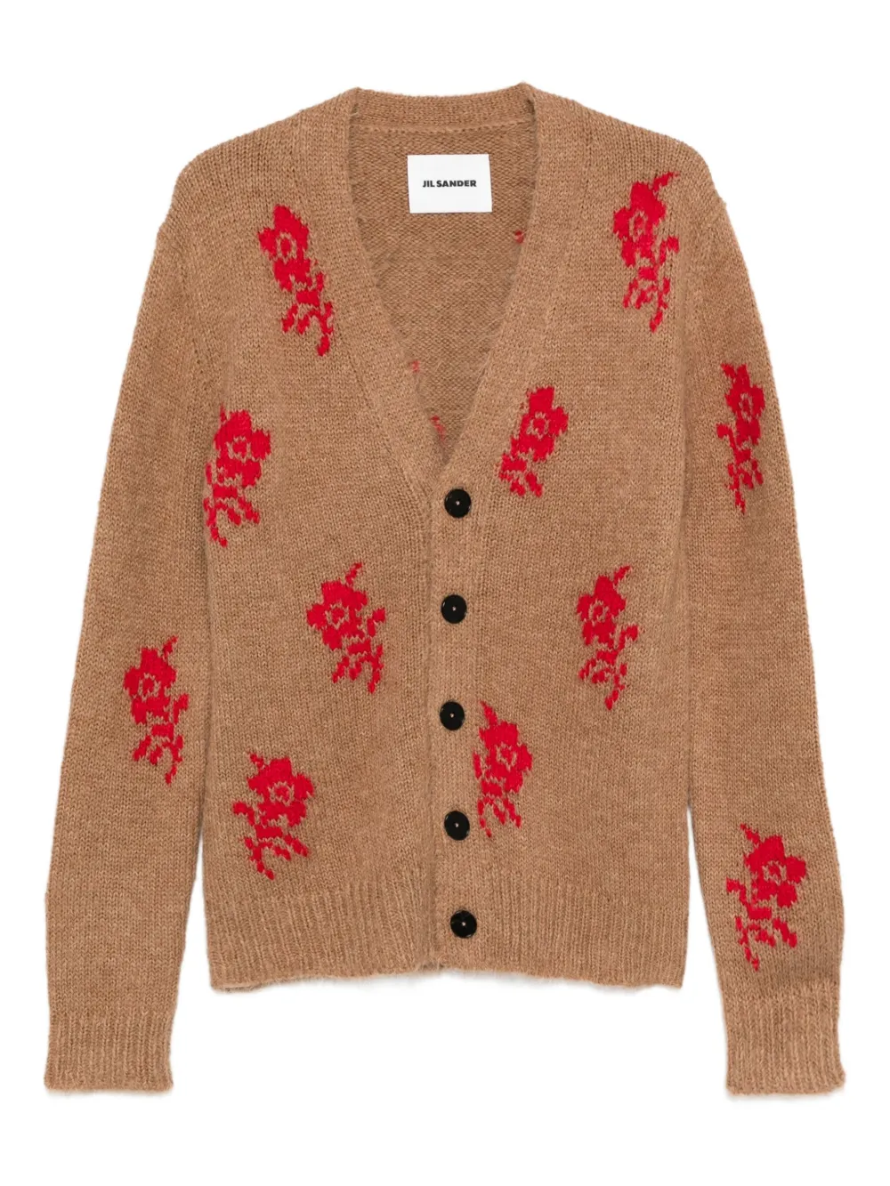 Кардиган с розовыми деталями JIL SANDER, коричневый
Кардиган с розовыми деталями JIL SANDER, коричневый