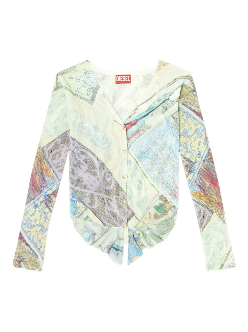 Укороченный кардиган с принтом DIESEL, синий
Укороченный кардиган с принтом DIESEL, синий