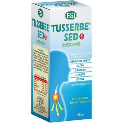 ESI Tusserbe Седативный сироп от кашля с растительными экстрактами 180 мл
ESI Tusserbe Седативный сироп от кашля с растительными экстрактами 180 мл